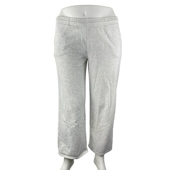H&M Divided Women's Gray High Waisted Pull On Wide Leg Lounge Sweat Pants Size M - Picture 1 of 4